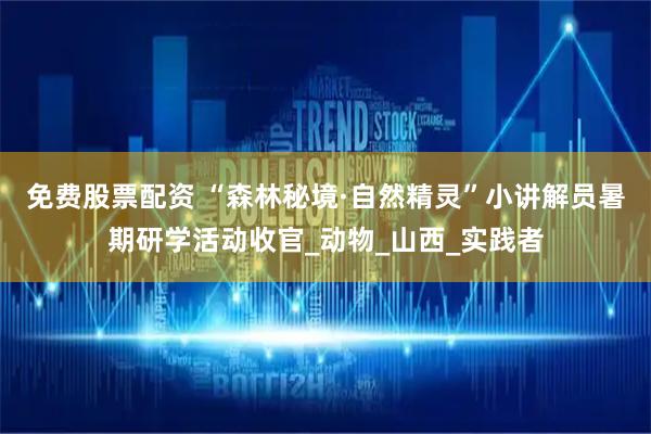 免费股票配资 “森林秘境·自然精灵”小讲解员暑期研学活动收官_动物_山西_实践者